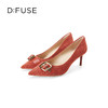 DFuse迪芙斯秋款简约通勤细跟尖头浅口单鞋女DF33111126 商品缩略图6