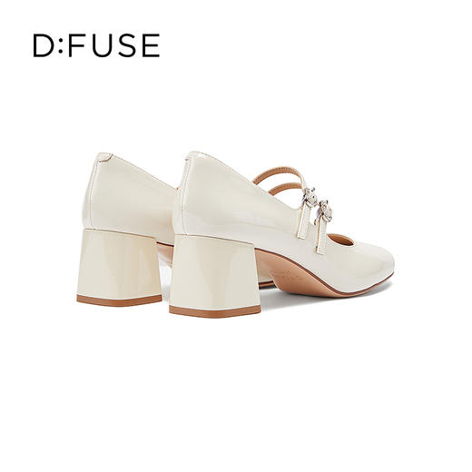 【甜梦少女】Dfuse迪芙斯秋款漆面牛皮方头复古玛丽珍鞋女DF33111212 商品图3