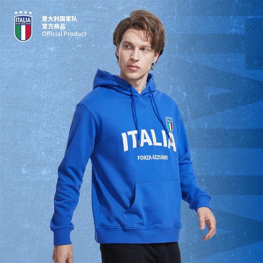 意大利国家队官方商品丨蓝色刺绣简约连帽套头卫衣男女同款足球迷 商品图2