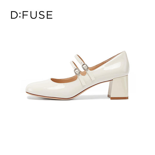 【甜梦少女】Dfuse迪芙斯秋款漆面牛皮方头复古玛丽珍鞋女DF33111212 商品图1