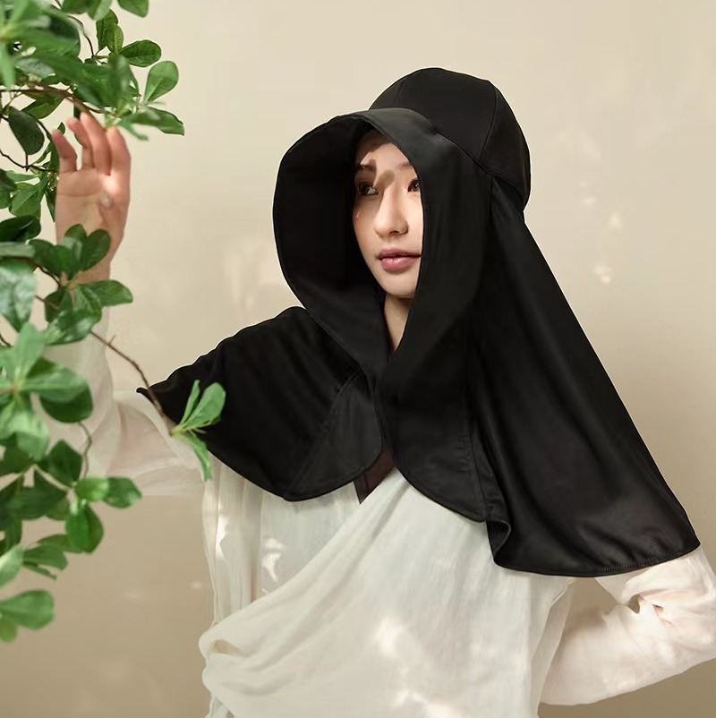 积分兑换 进口正品 23年新款 UVCUT披肩帽防晒帽 99%抗UV