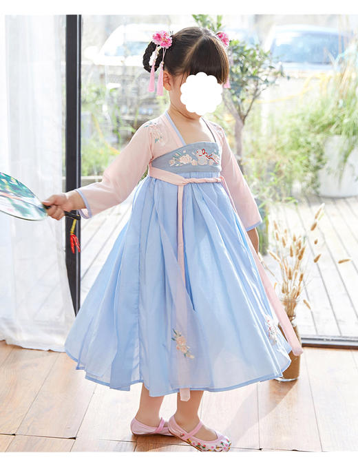 裁缝学苑 TD19女童改良汉服儒裙1:1实物服装纸样剪裁图纸牛皮纸样 商品图4