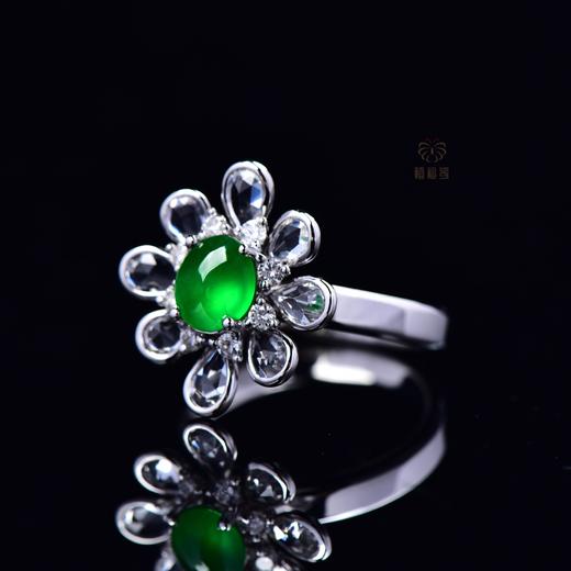 【绽放】满绿翡翠戒指   JZ12305011 商品图3