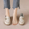 ZHR女鞋休闲小香风乐福鞋女2023新款百搭洋气厚底英伦风小皮鞋女 商品缩略图3
