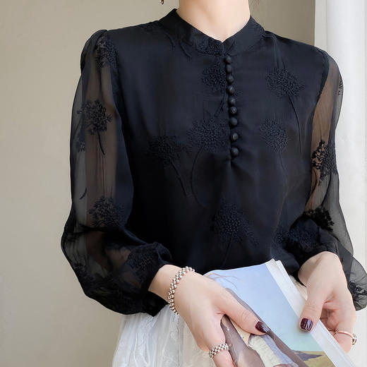 馥迦新中式重工刺绣衬衫 JG-57 商品图4