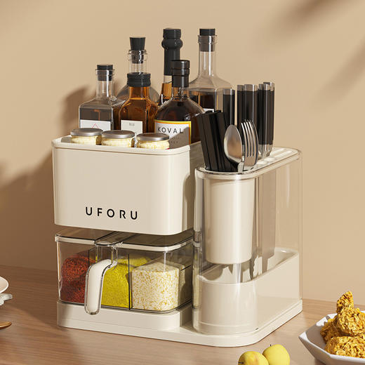 「数款可选！颜值派」多功能厨房置物架现代简约组合套装厨房用品餐具调料厨房收纳整理架 商品图1
