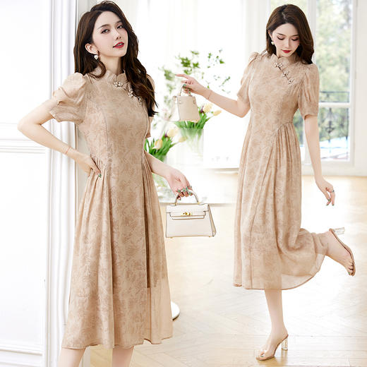 夏季新款，改良新中式旗袍女年轻连衣裙HR-YJHE3309-1 商品图3