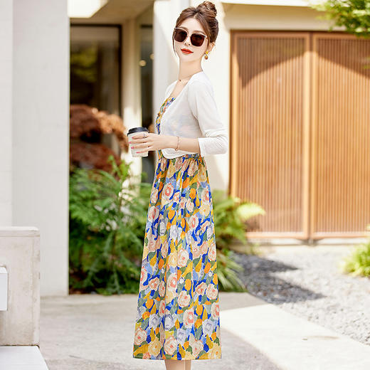 夏装新款，时尚印花连衣裙套装HR-MY2352-1 商品图6