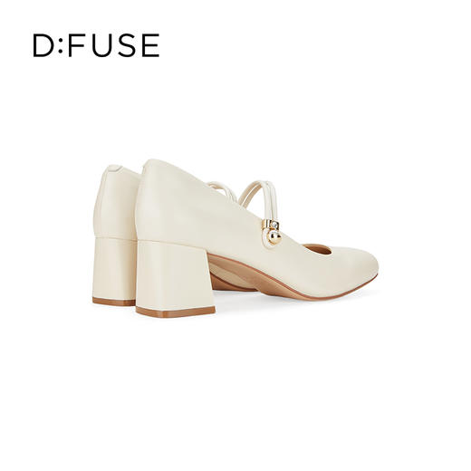【甜梦少女】Dfuse迪芙斯2023秋季新款法式方头珍珠饰扣玛丽珍单鞋DF33111274 商品图3