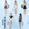 【冷“裤”女孩，这个夏天不怕热】蓝色西装短裤女，如同仙女下凡，清新自在，高腰阔腿，展现优美曲线。流行的A字直筒设计，宽松休闲三分裤子，舒适透气，夏季必备单品，带来无限舒适感。 商品缩略图2