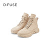 DFuse迪芙斯2022秋冬牛皮圆头加绒保暖高帮运动鞋DF24118542 商品缩略图2