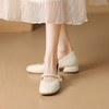 ZHR单鞋女2023秋季新款法式气质浅口粗跟玛丽珍鞋原创百搭休闲鞋 商品缩略图1