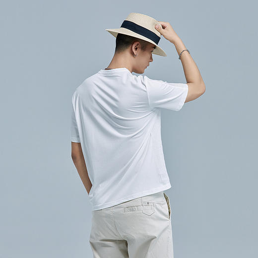 【断码清仓】HX 夏季小立领短袖T恤Z102320114101 商品图3