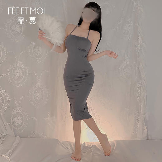 【情趣内衣】霏慕 后背挖空交叉绑带连衣裙6624情趣内衣激情 100/箱 商品图2