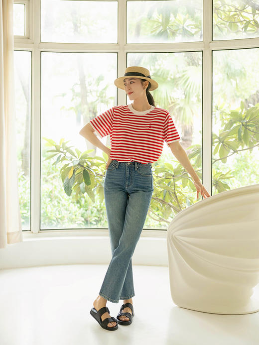 土耳其bossa面料 简约法式风格 法棍牛仔裤 商品图1