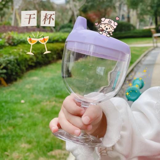 宝宝餐具高脚创意牛奶杯鸭嘴儿童刻度杯防摔酒杯式奶瓶果汁饮料杯 商品图2