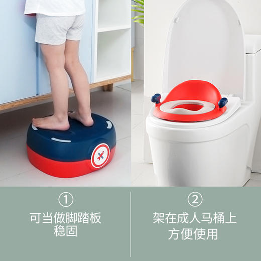 儿童马桶宝宝马桶坐便器婴儿便盆PU软垫三合一多功能马桶 商品图3