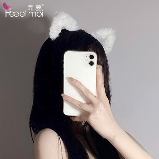 霏慕情趣内衣兔耳猫耳短耳毛绒蕾丝发箍配件赠品搭配批发女7653 商品图1