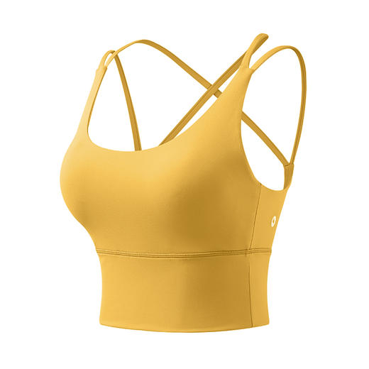 wx001糖果运动文胸瑜伽短款时尚美背外穿高强度背心透气裸感交叉 商品图0