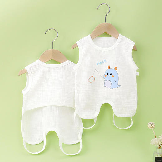 新生婴儿肚兜夏季薄款透气儿童连腿半背衣宝宝背心式兜兜护肚围 商品图1