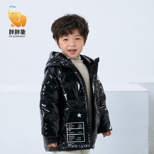 【反季清仓】胖胖象童装儿童羽绒服男童外套新款中大童女童亮面反季秋冬装聚 商品图5