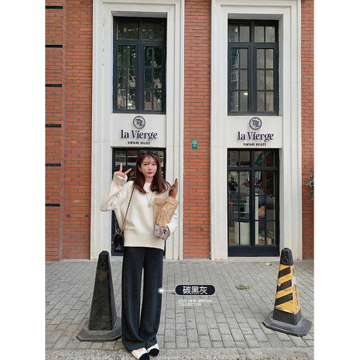 金蘑菇菇【断码 】 冬日解压裤 / 厚度+++  加厚加绒中高腰直筒拖地休闲裤 商品图1