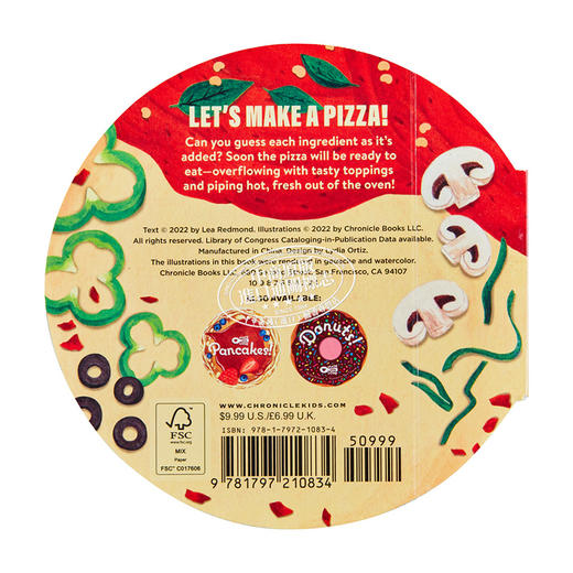 【中商原版】Made with Love: Pizza! 异形书：好吃的比萨饼 英文原版 儿童绘本 活动与玩具书 0-3岁 商品图1