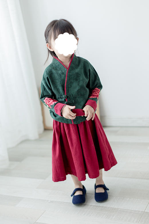 裁缝学苑 TD18儿童汉服唐装儒裙1:1实物服装纸样剪裁图纸牛皮纸样 商品图7