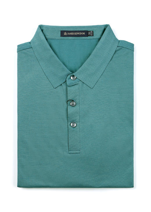 【 1件/119  2件199】占姆士男士净色桑蚕丝翻领短袖POLO衫 一款三色 商品图3