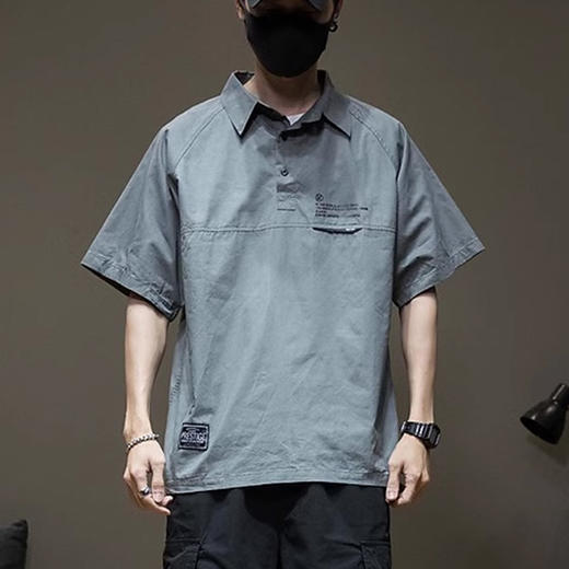 裁缝学苑MX23 宽松大码工装Polo衫纸样衬衫男装衬衣服装打版裁剪 商品图2