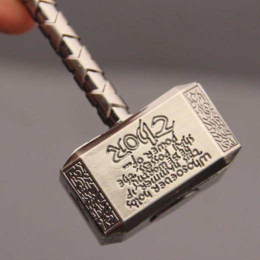 迷你金色雷神之锤挂件USB充电防风打火机个静音男女礼物点烟器 商品图6