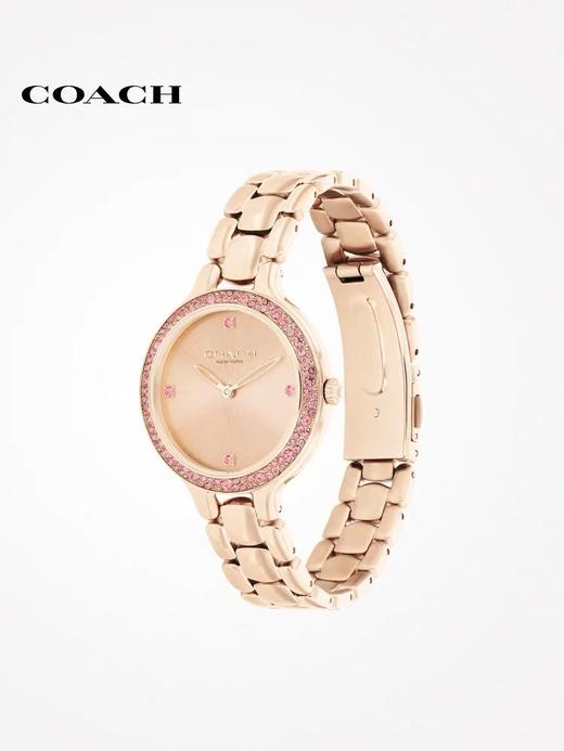 COACH/蔻驰 CARY系列迷人气质休闲时尚米兰编制钢带手表 CARY系列无数字表盘花朵时标浪漫摩登腕表 商品图7
