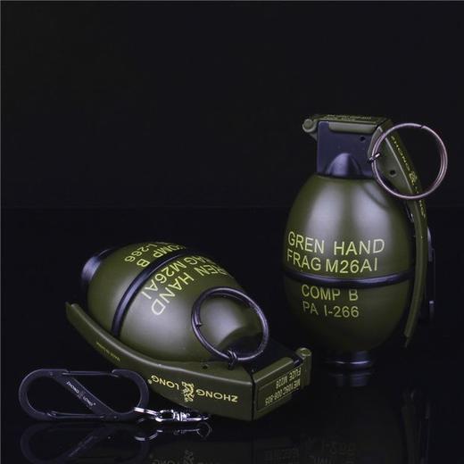 创意大号金属手雷打火机 军事模型礼品 充气防风打火机烟具 商品图4