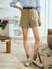 OLrain欧芮儿法式卡其色休闲裤女夏季2023年新款高腰直筒A字短裤 商品缩略图2