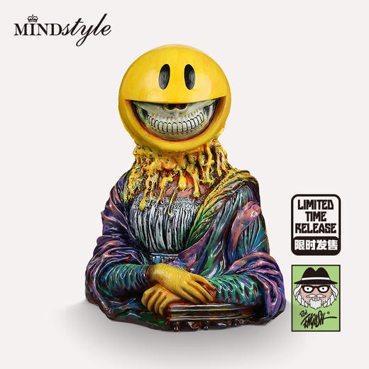 MINDstyle Ron English Mona Lisa Grin Original 蒙娜丽莎（原版）艺术收藏手办摆件 3079 商品图0