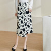 剩S/M 米思阳2025春季新款时尚大气淑女高腰半身裙压褶遮肚小A字裙2204 商品缩略图0