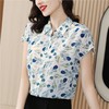 气质百搭，碎花衬气质感Polo领短袖衬衣小衫KQL-A62N6800 商品缩略图3