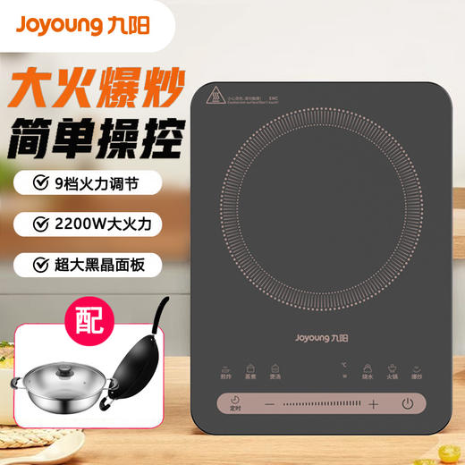 Joyoung/九阳电磁炉汤炒锅套装电磁灶家用多功能2200W大火力9档调节大火灶 商品图0