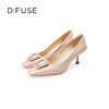Dfuse迪芙斯秋款通勤方头钻扣细跟高跟鞋单鞋DF33111224 商品缩略图2