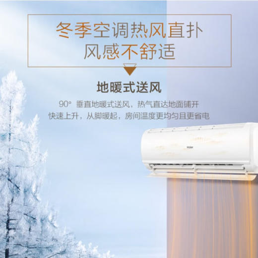 海尔（Haier） 空调挂机瑞熙 大1.5新一级变频冷暖壁挂式自清洁除菌空调 海尔 KFR-35GW/B3KHA81U1 商品图5