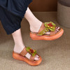 LL1816-A63 厚底拖鞋女夏季2023原创新款手工花一字凉拖鞋凉防滑 商品缩略图1