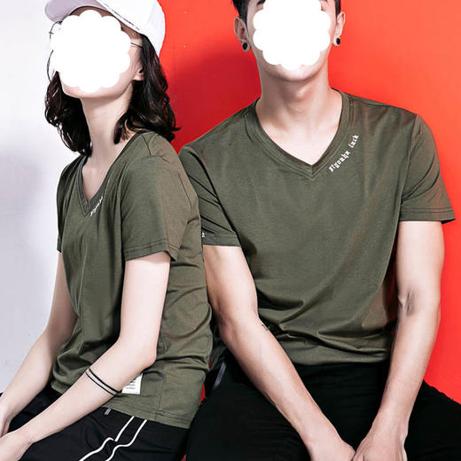 裁缝学苑 AD01/MD03情侣V领短袖T恤1:1实物服装纸样剪裁图纸牛皮纸样 商品图0