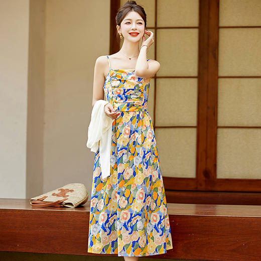 夏装新款，时尚印花连衣裙套装HR-MY2352-1 商品图3