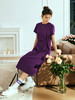 OLrain欧芮儿法式紫色连衣裙女夏季2023年新款收腰气质减龄A字裙 商品缩略图5
