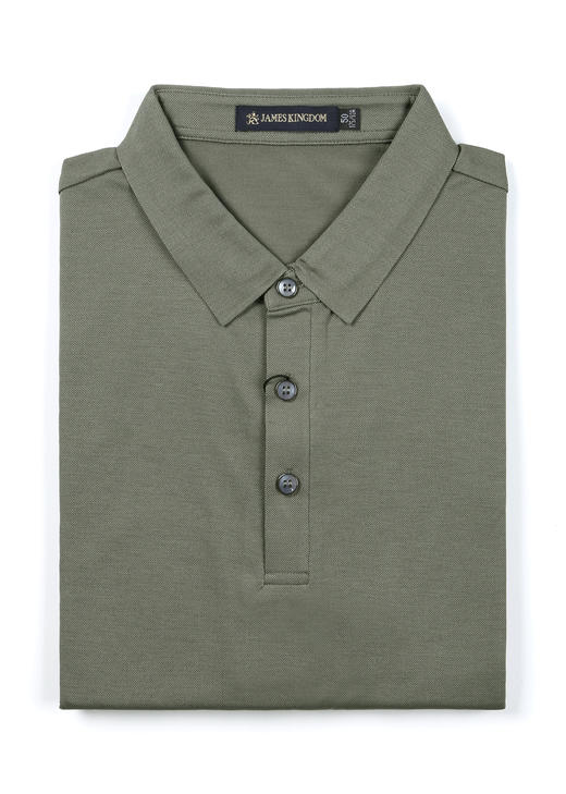 【 1件/119  2件199】占姆士男士净色桑蚕丝翻领短袖POLO衫 一款三色 商品图4