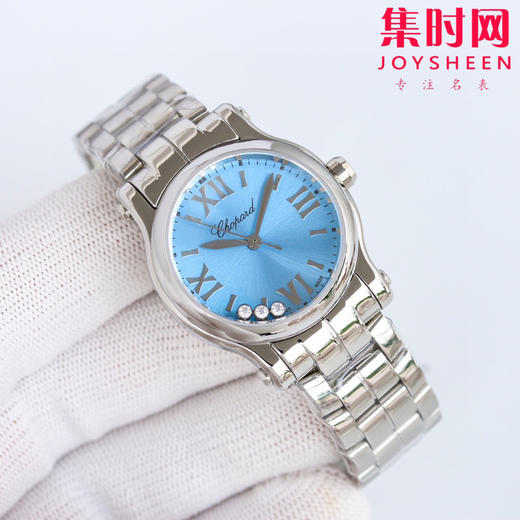 萧邦快乐钻系列新款配色 雾霾蓝实拍 萧邦快乐钻30mm和36mm钢带款女士腕表新上市‼️ 商品图0