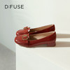 DFuse迪芙斯秋款复古圆头粗跟乐福鞋女低跟饰扣通勤浅口鞋DF33111124 商品缩略图10