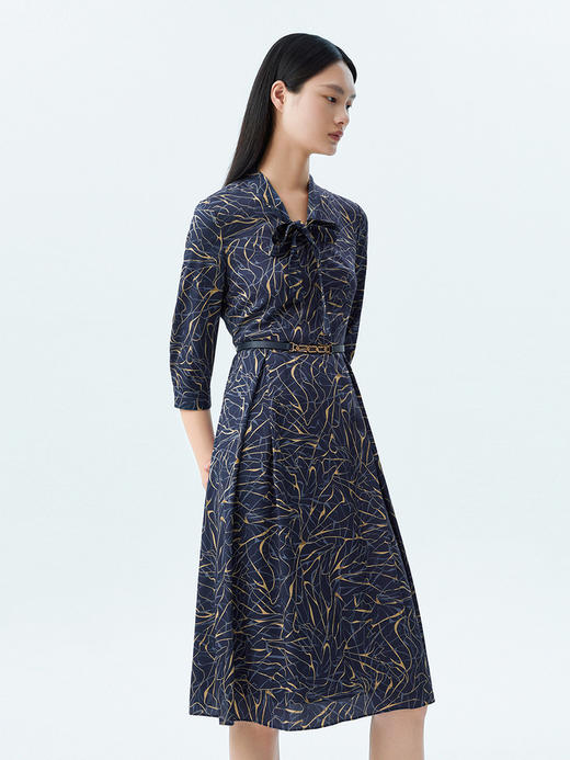 L1朗姿收腰显瘦印花飘带连衣裙 LCSP01WOP112 商品图2