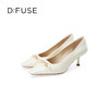 DFuse迪芙斯秋款浅口高跟细跟法式方头单鞋女纯色漆面牛皮DF33111125 商品缩略图2