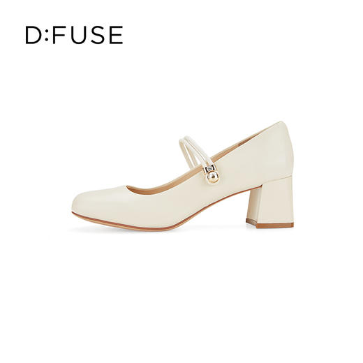 【甜梦少女】Dfuse迪芙斯2023秋季新款法式方头珍珠饰扣玛丽珍单鞋DF33111274 商品图1